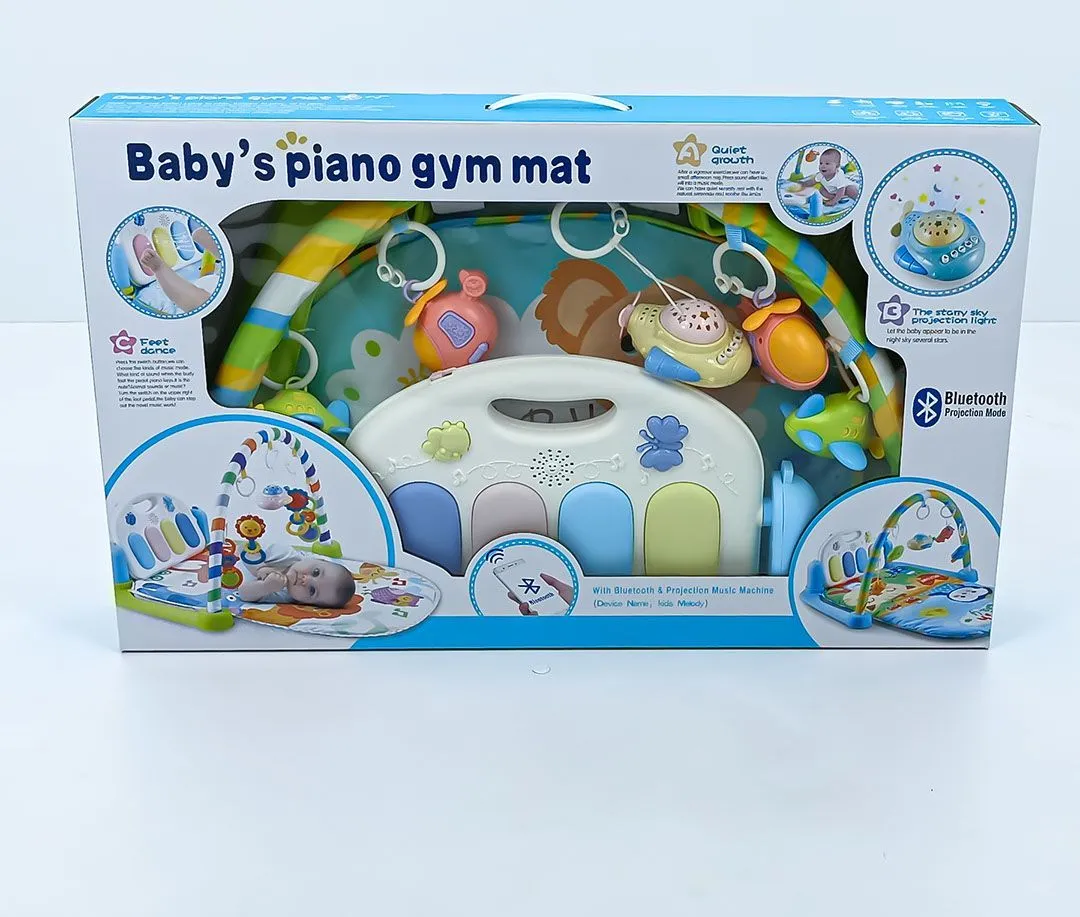 картинка Развивающий коврик Baby's piano gym mat 5в1 + Bluetooth и пульт 9953В от магазина igrushka.uz