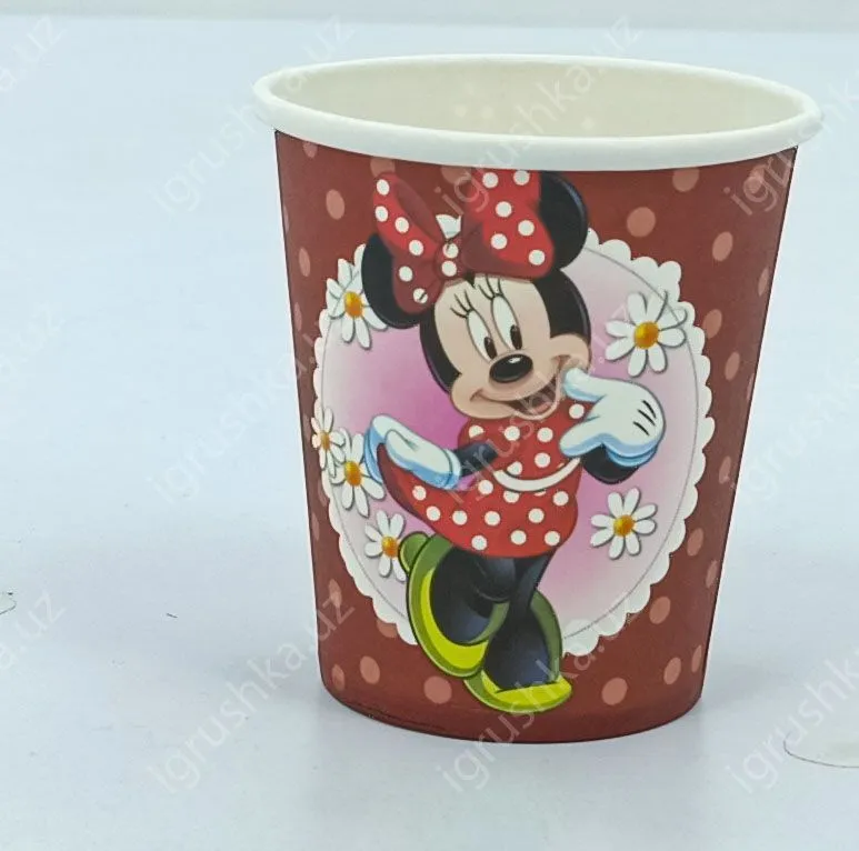 картинка Стаканчики детские одноразовые "Минни Маус" 8 см от магазина igrushka.uz