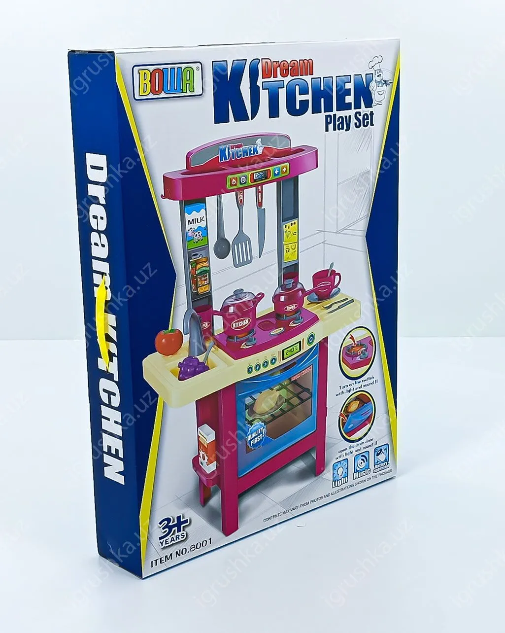 картинка Игровой набор «Кухня мечты» с посудой и продуктами, световые и звуковые эффекты, работает от батареек от магазина igrushka.uz