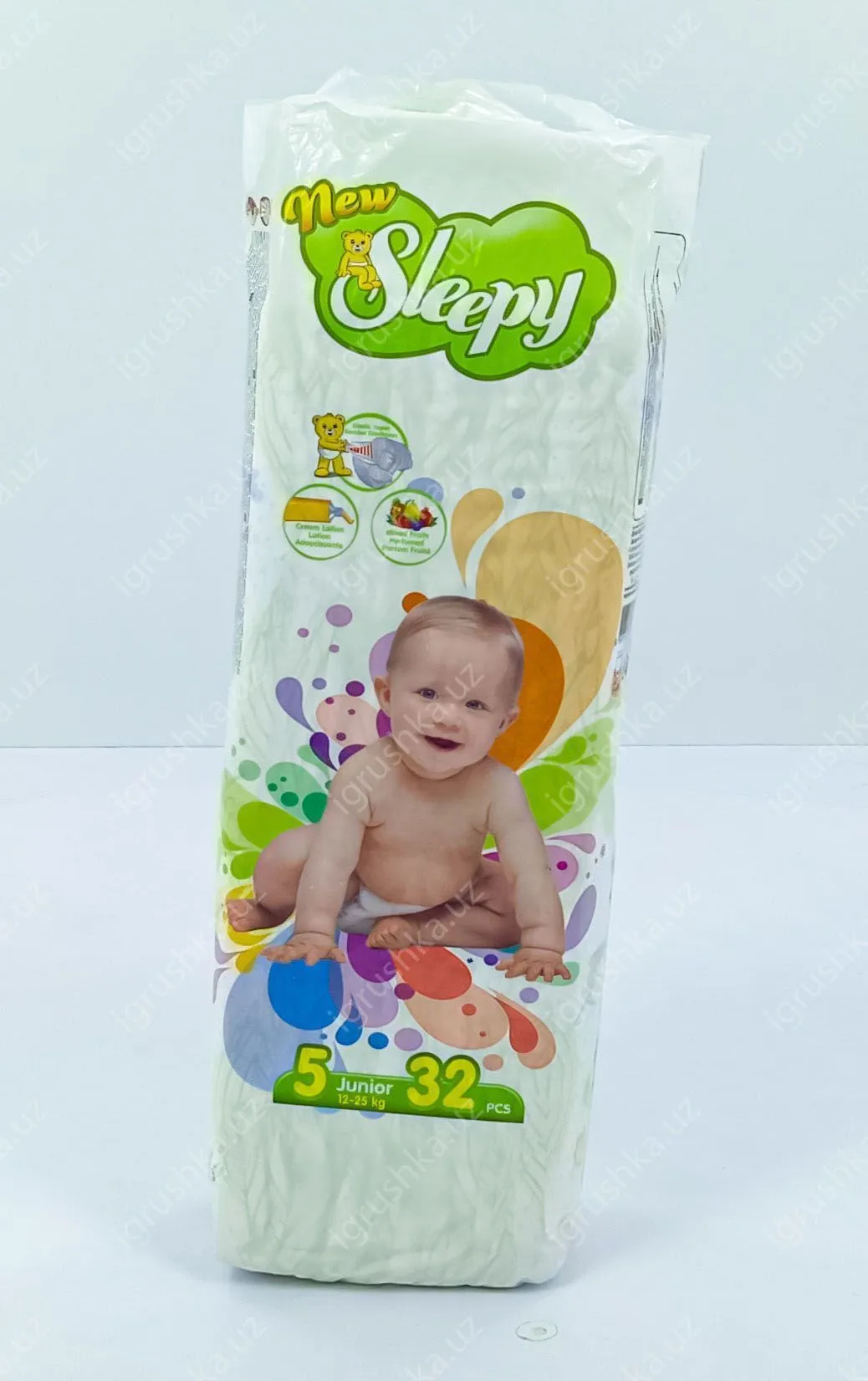 картинка Детские подгузники New Sleepy 11-18 кг 5-Младший 32 шт от магазина igrushka.uz
