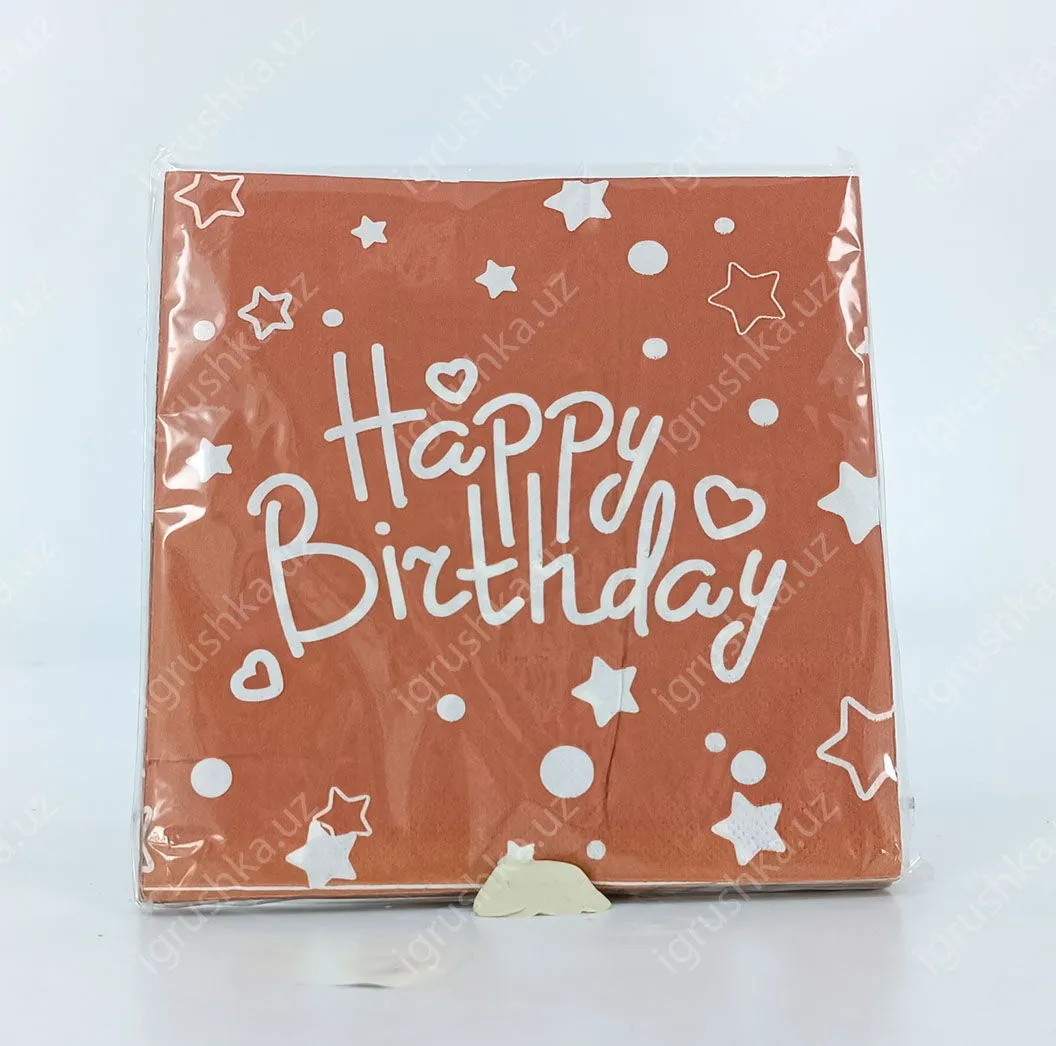 картинка Салфетки детские на праздник Happy Birthday от магазина igrushka.uz