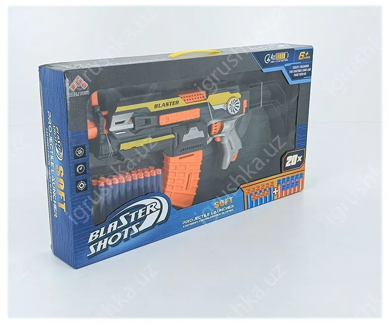 картинка Бластер-автомат «Blaster» с 20 пулями от магазина igrushka.uz