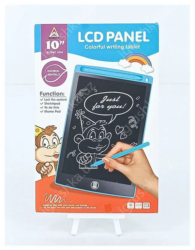 картинка Детский планшет доска для рисования со стилусом LCD PANEL, 10" для детей от магазина igrushka.uz