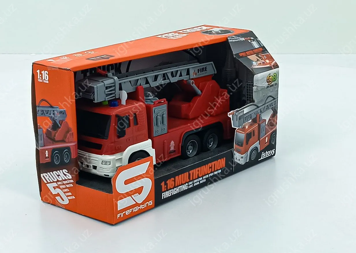 картинка Пожарная Машина Игрушка Стреляет Водой со световыми и звуковыми эффектами + вода от магазина igrushka.uz