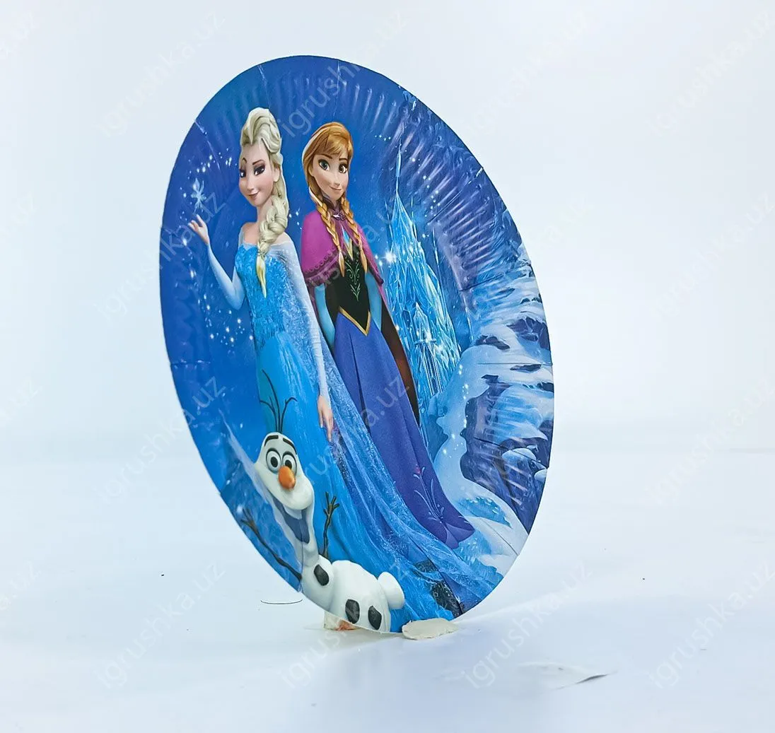 картинка Одноразовые тарелки детские "Холодное сердце" (Frozen) 18.5 см от магазина igrushka.uz