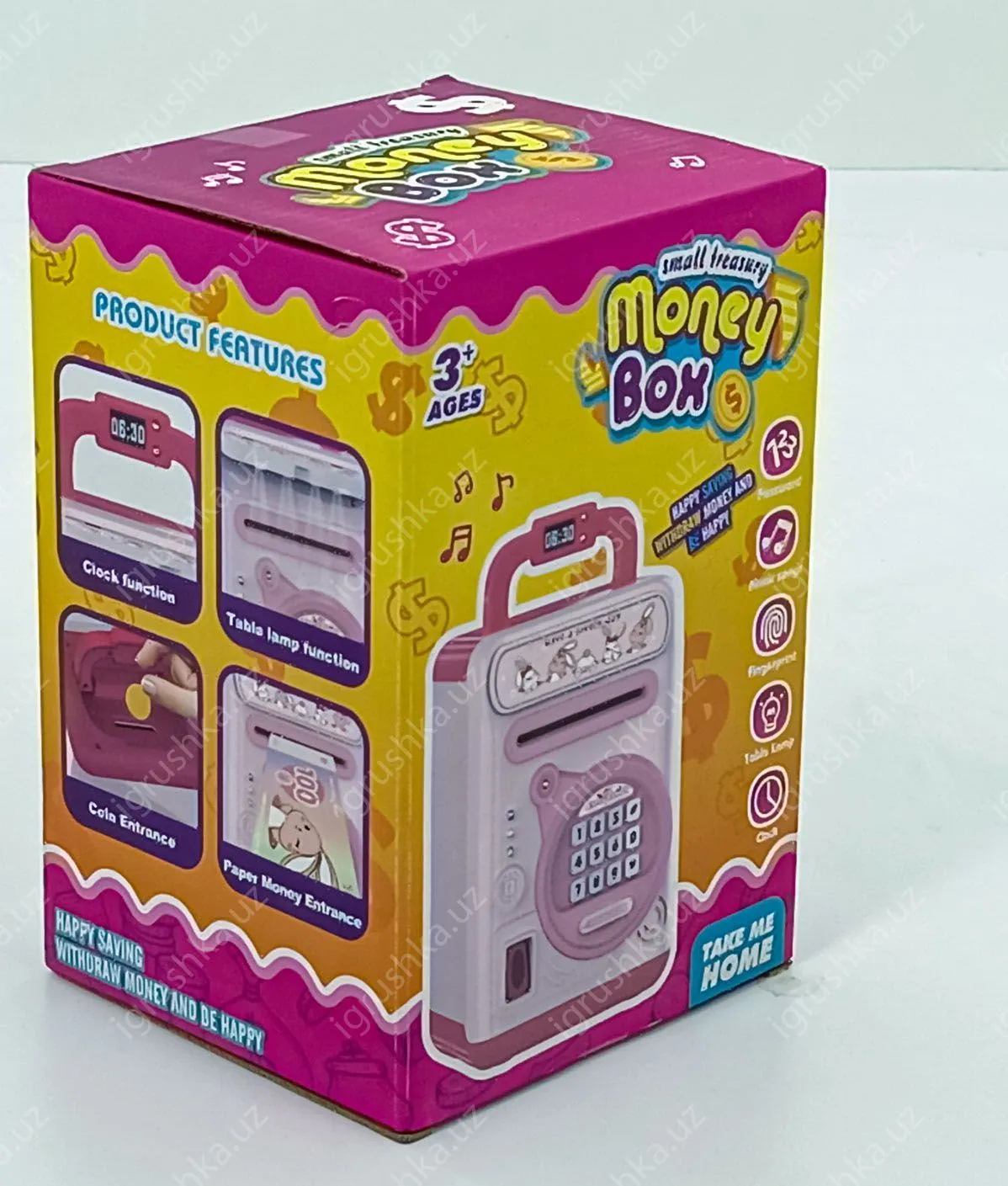 картинка Электронная копилка-сейф Money Box Small Treasury, с паролем и лампой от магазина igrushka.uz