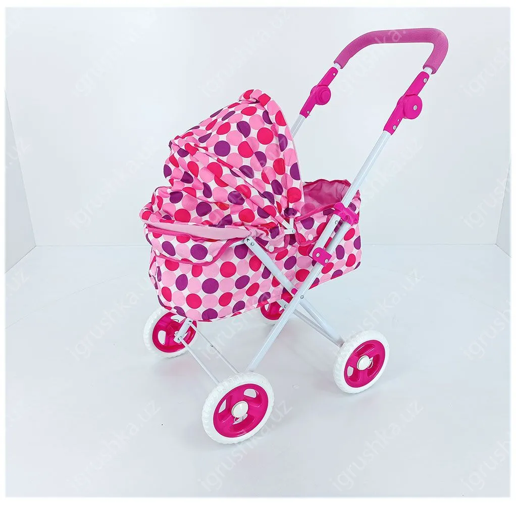 картинка Коляска для кукол, складная люлька для девочки, металлическая от магазина igrushka.uz