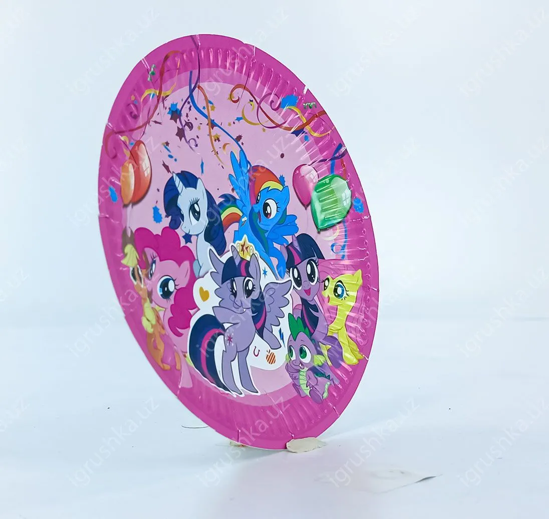 картинка Одноразовые тарелки детские "Мой маленький Пони" (My Little Pony) 18.5 см от магазина igrushka.uz