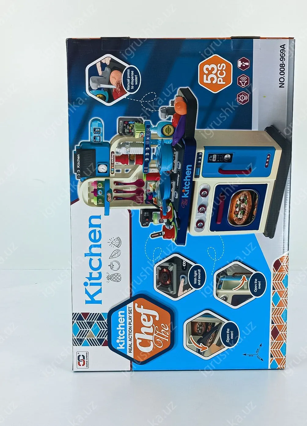 картинка Набор Кухня Kitchen Chef с паром, звуком, светом и водой 008-969А от магазина igrushka.uz