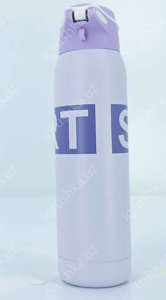 картинка Термос с двойной стенкой из нержавеющей стали. Термос "SPORT" с трубочкой 500мл. от магазина igrushka.uz