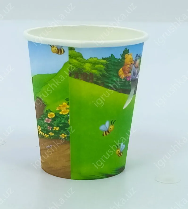картинка Стаканчики детские одноразовые "Винни Пух" 8 см от магазина igrushka.uz