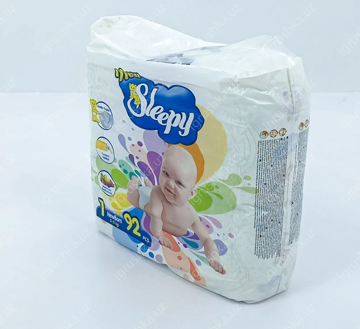 картинка Детские подгузники New Sleepy 2-5 кг 1-Новорожденный 92 шт от магазина igrushka.uz