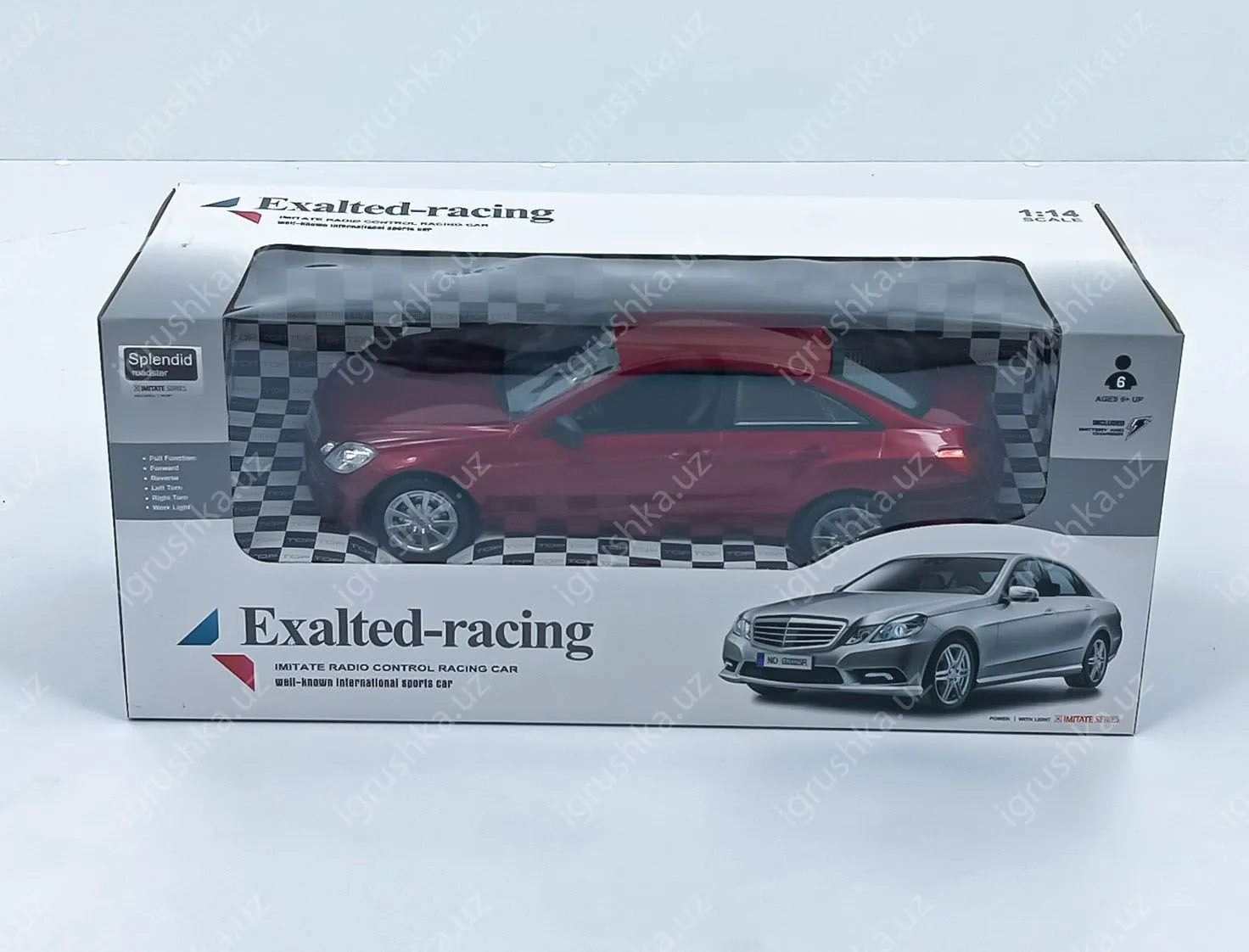 картинка Радиоуправляемая машина Mercedes-Benz Е63 с аккумулятором (красный) 32 см от магазина igrushka.uz