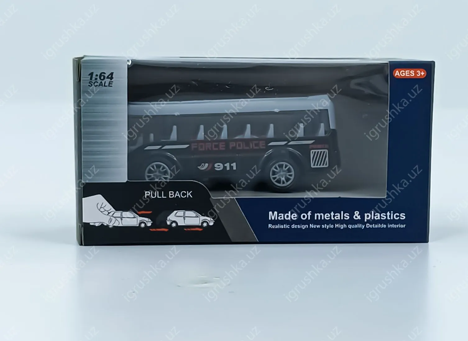 картинка Моделька 1:68 Автобус (Police 911)  от магазина igrushka.uz