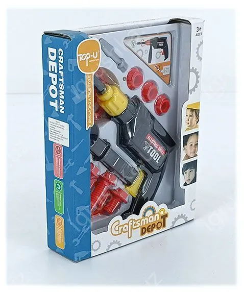 картинка Набор инструментов с механической дрелью, 10 предметов от магазина igrushka.uz