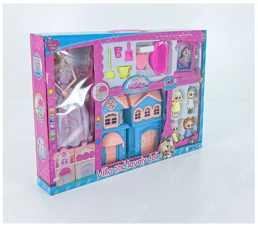 картинка Домик для кукол "Villa and lovely doll" 1361668-11C от магазина igrushka.uz