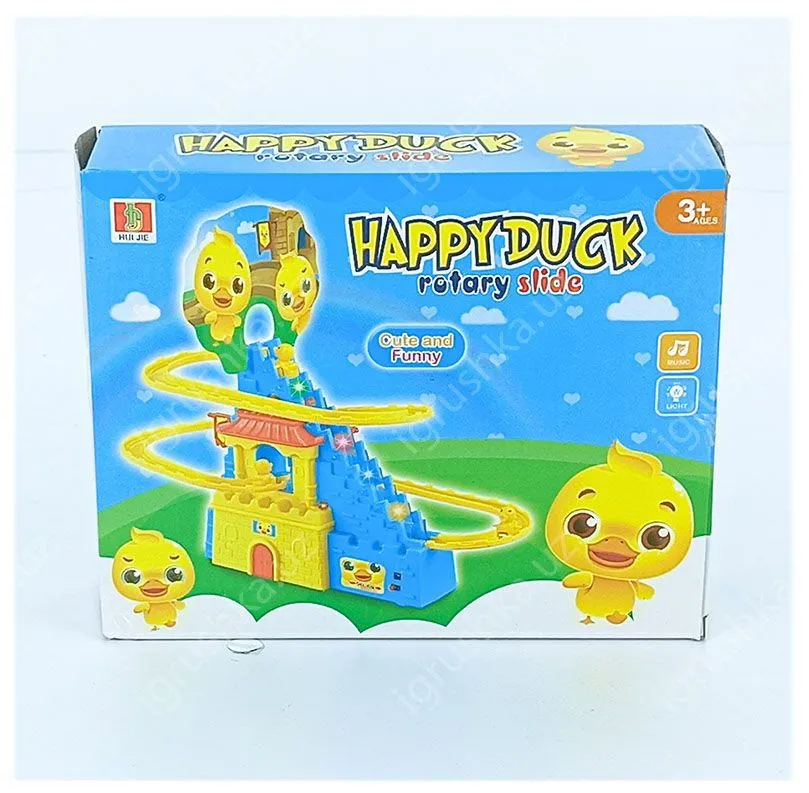 картинка Игровой набор "Happy Duck" (Веселая утка) с горкой, свет и звук от магазина igrushka.uz