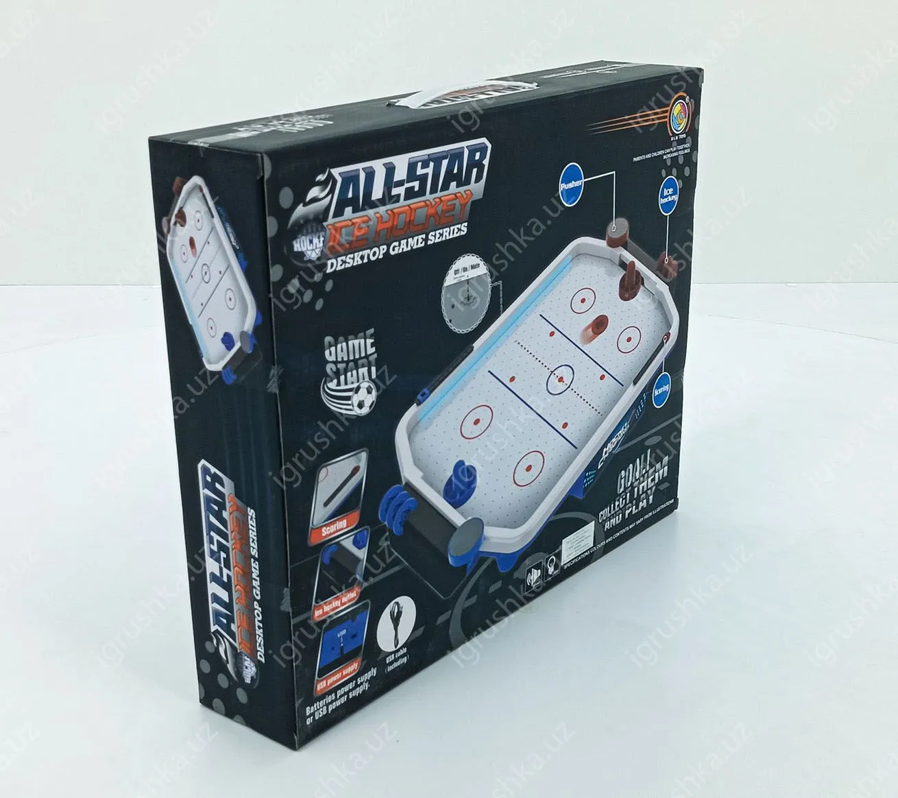 картинка Настольные спортивные игры. Аэрохоккей с подсветкой и музыкой от магазина igrushka.uz