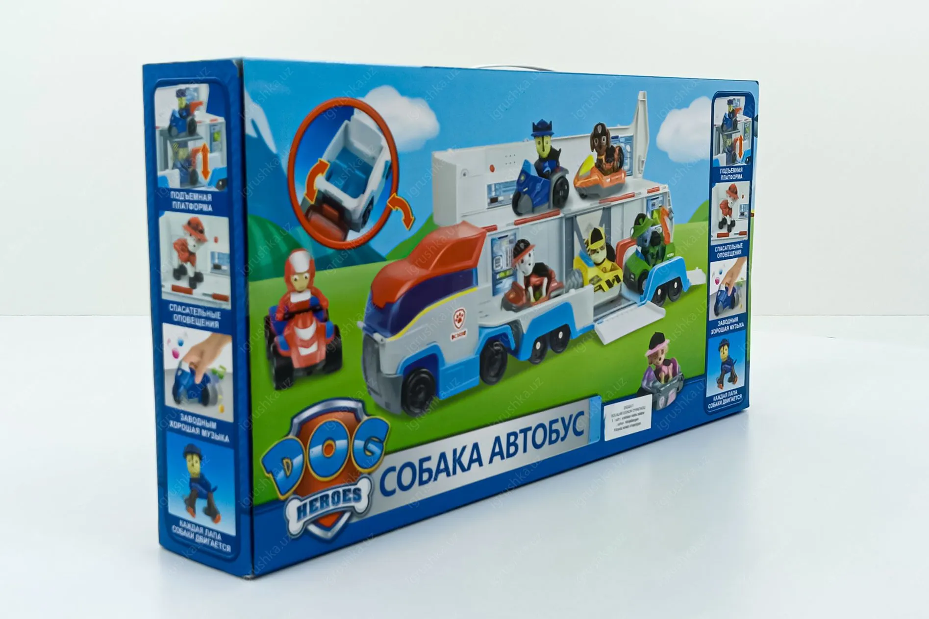 картинка Игровой набор "Щенячий патруль" (PAW Patrol) "Собака Автобус" с фигурками героев и их транспортными средствами от магазина igrushka.uz