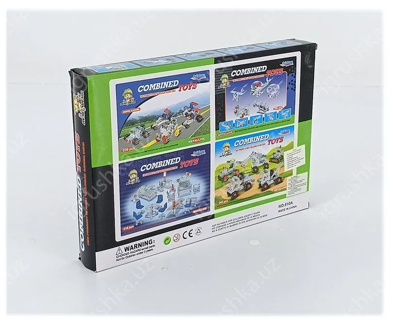 картинка Металлический конструктор Combined Toys Super Racing, 236 деталей от магазина igrushka.uz