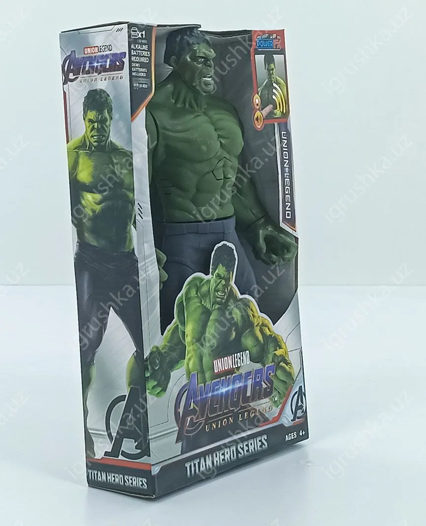 картинка Фигурки супергероев Мстители (Avengers), Детские игрушки, Халк, 30см (свет и звук) от магазина igrushka.uz
