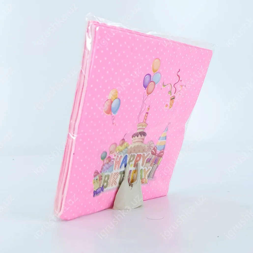 картинка Салфетки детские на праздник Happy Birthday от магазина igrushka.uz