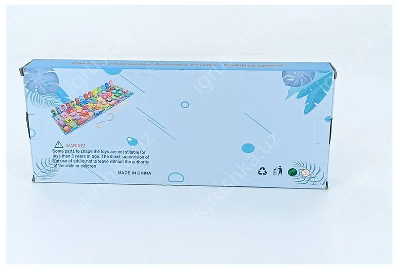 картинка Монтессори игрушки из дерева, развивающий магнитный сортер рыбалка, от магазина igrushka.uz