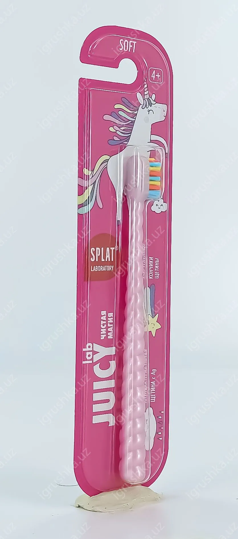 картинка Зубная щетка SPLAT JUICY LAB Магия единорога для детей. Розовый Жемчужная от магазина igrushka.uz