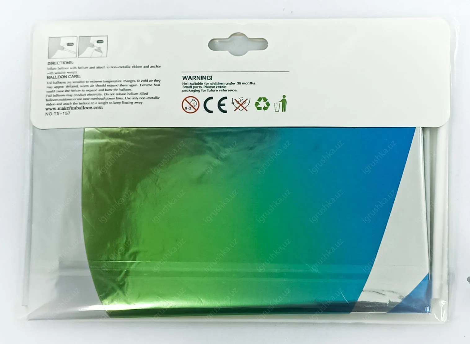 картинка Набор воздушных шариков с шаром-фигурой космонавт, на день рождения от магазина igrushka.uz