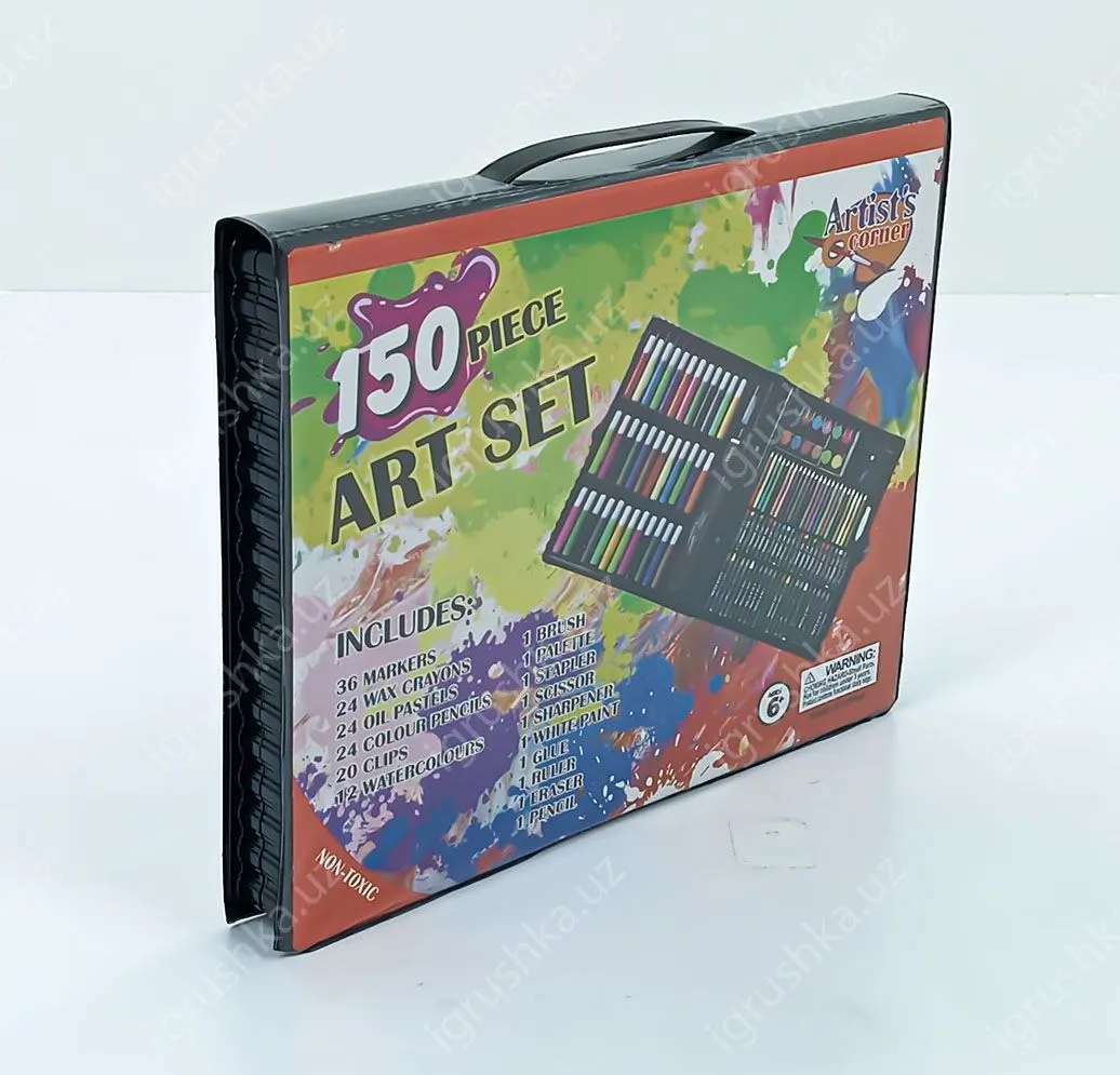 картинка Набор для творчества Artist's corner 150 предметов, кейс с ручкой от магазина igrushka.uz