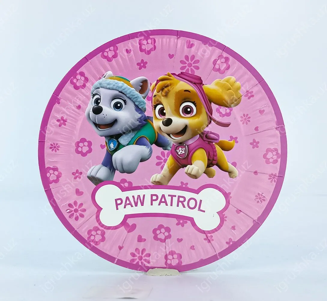 картинка Одноразовые тарелки детские "Щенячий патруль" (PAW PATROL) 18.5 см от магазина igrushka.uz