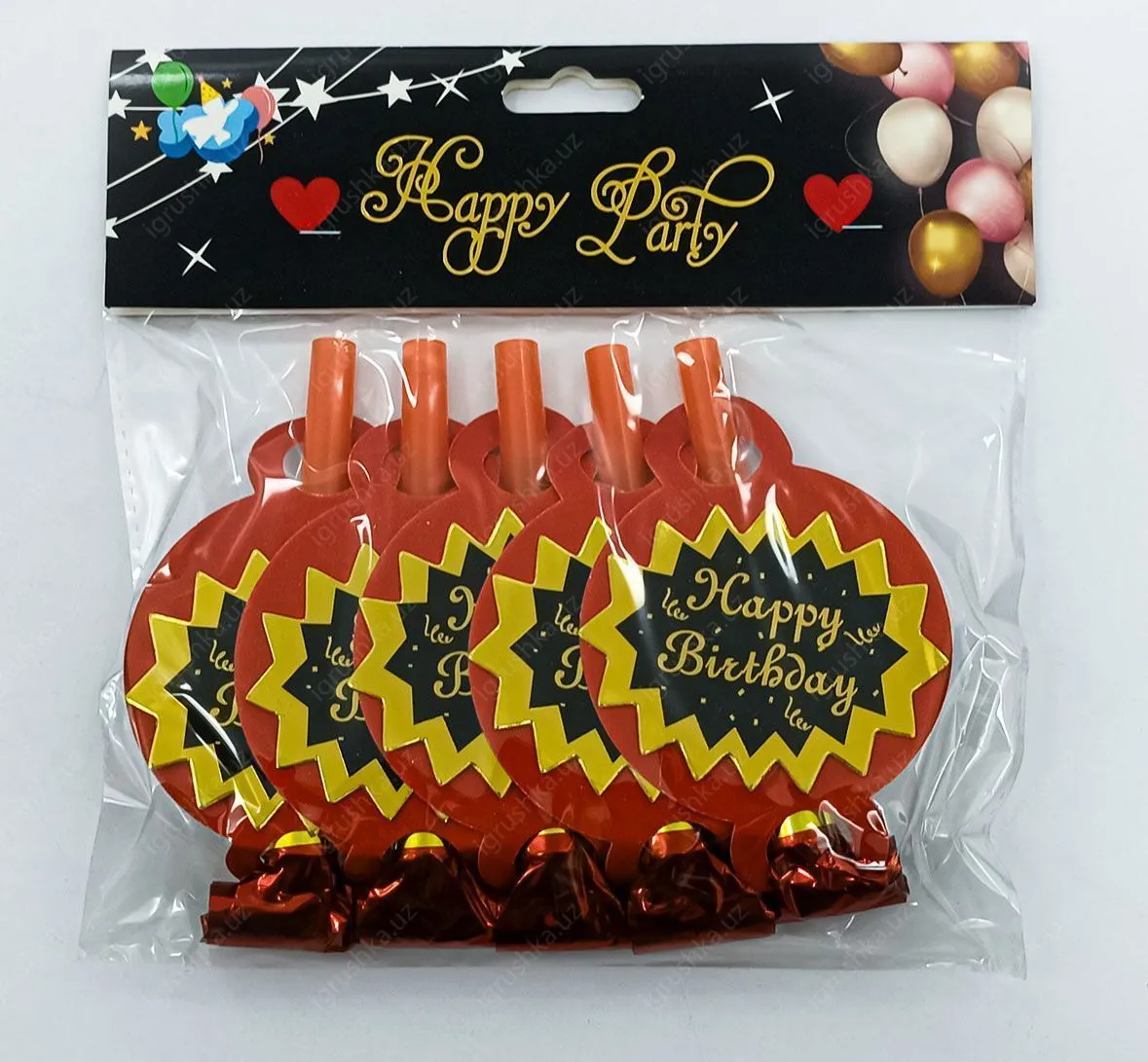 картинка Карнавальный язычок С днем рождения набор 5 штук от магазина igrushka.uz