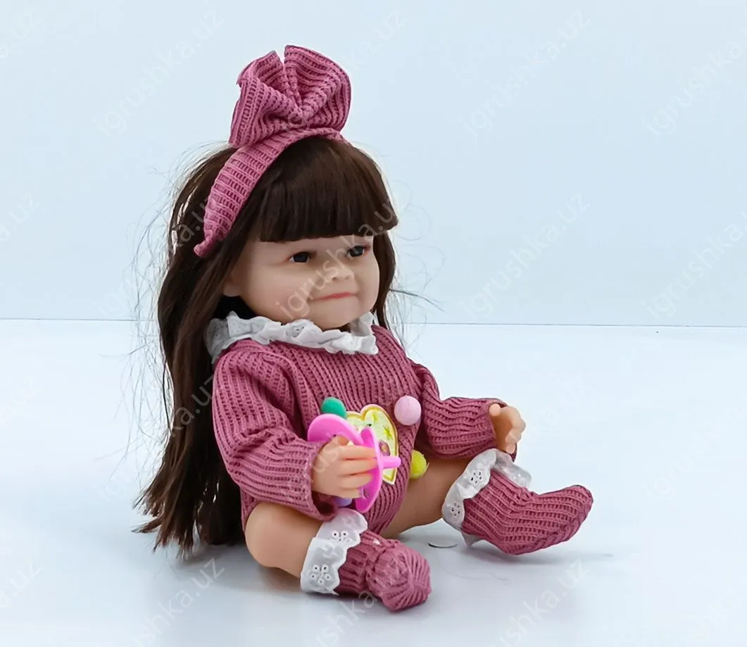 картинка 30 см Reborn Интерактивная кукла реборн девочка полностью силиконовая JM56-20 от магазина igrushka.uz