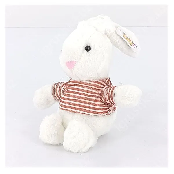 картинка Мягкая игрушка Зайка в свитере Zakir Toys, 35 см, белый от магазина igrushka.uz