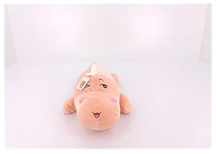 картинка Мягкая игрушка-подушка Динозавр длинная 88 см, Zakir Toys, персиковая от магазина igrushka.uz