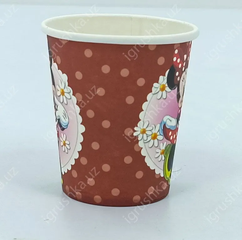 картинка Стаканчики детские одноразовые "Минни Маус" 8 см от магазина igrushka.uz