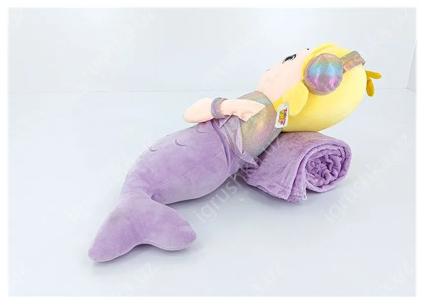 картинка Русалка мягкая игрушка (плед + подушка) 3в1 65см от магазина igrushka.uz
