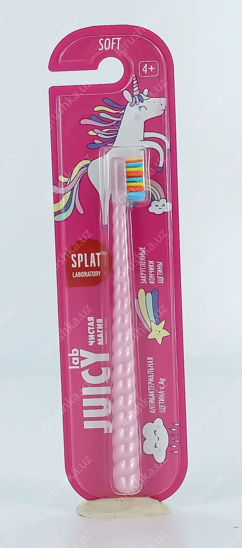 картинка Зубная щетка SPLAT JUICY LAB Магия единорога для детей. Розовый Жемчужная от магазина igrushka.uz