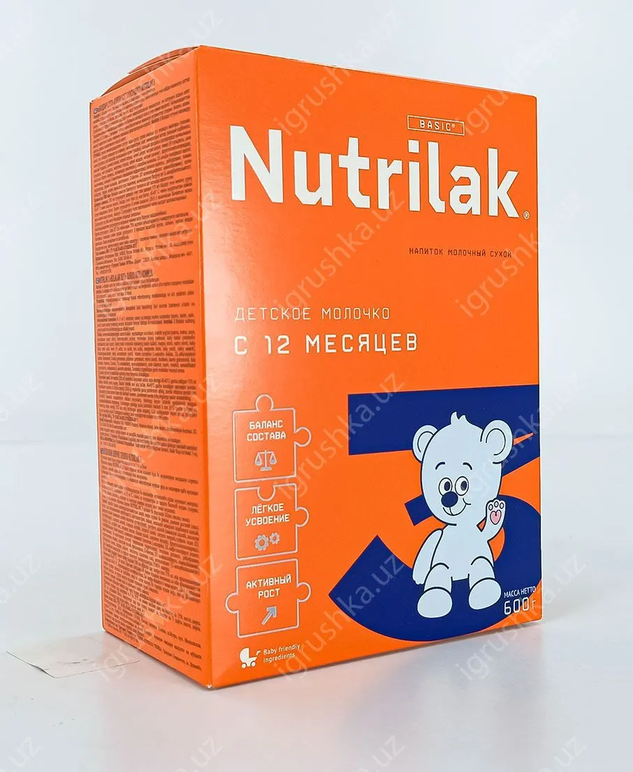 картинка Nutrilak 3 Детское молочко напиток молочный сухой. Для детей старше 12 месяцев 600гр. от магазина igrushka.uz