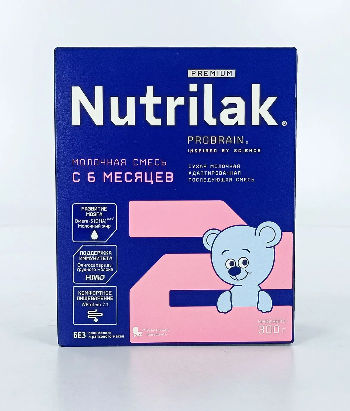картинка Nutrilak Premium 2 Смесь молочная сухая адаптированная последующая. Для детей с 6 до 12 месяцев 300гр. от магазина igrushka.uz
