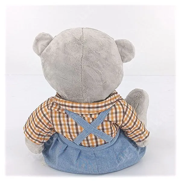 картинка Плюшевый мишка Тедди 35 см в наряде с вышивкой I Love You от магазина igrushka.uz