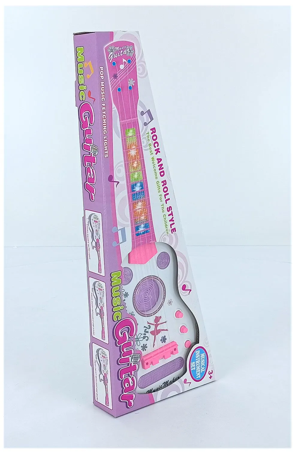 картинка Гавайский музыкальный инструмент с светильник, детский, 4 струнный электронный от магазина igrushka.uz