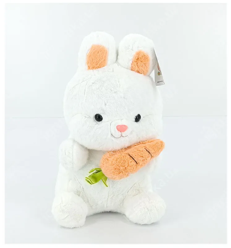 картинка Заяц Пушок с морковкой 38см от магазина igrushka.uz