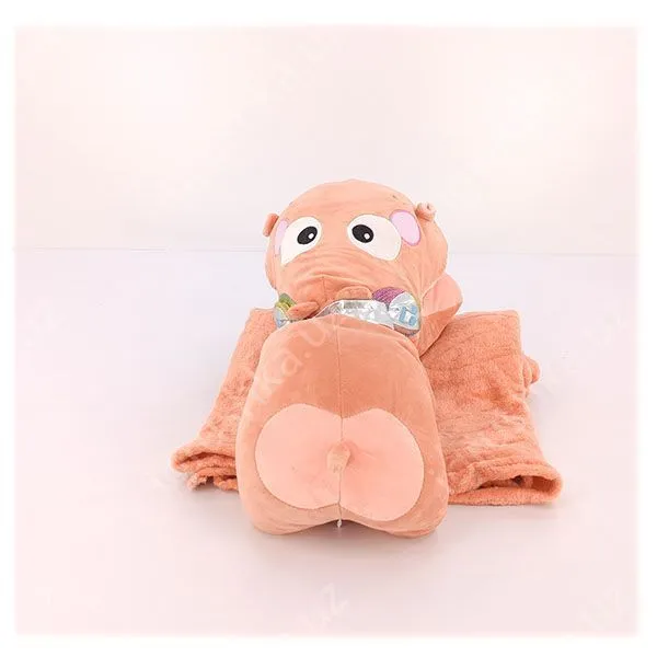 картинка Бегемот (плед + подушка) 3в1 от магазина igrushka.uz