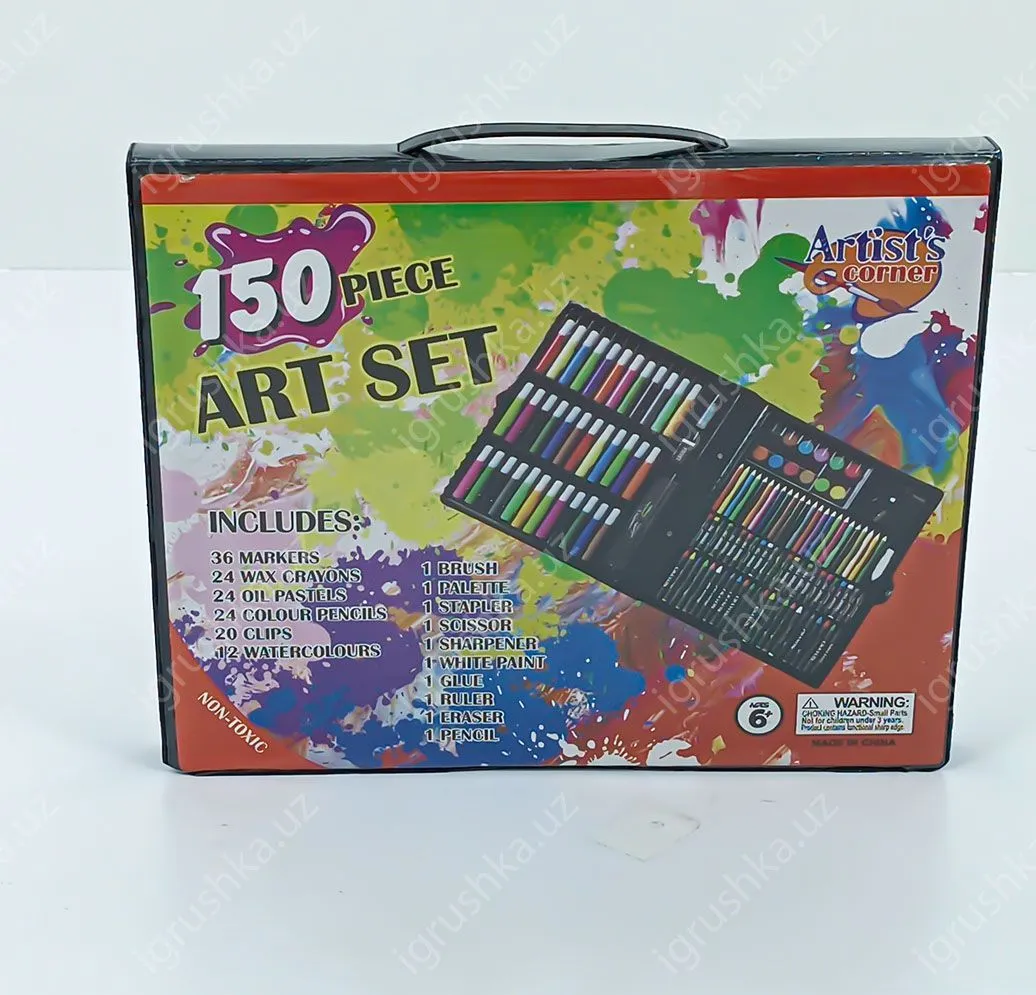 картинка Набор для творчества Artist's corner 150 предметов, кейс с ручкой от магазина igrushka.uz