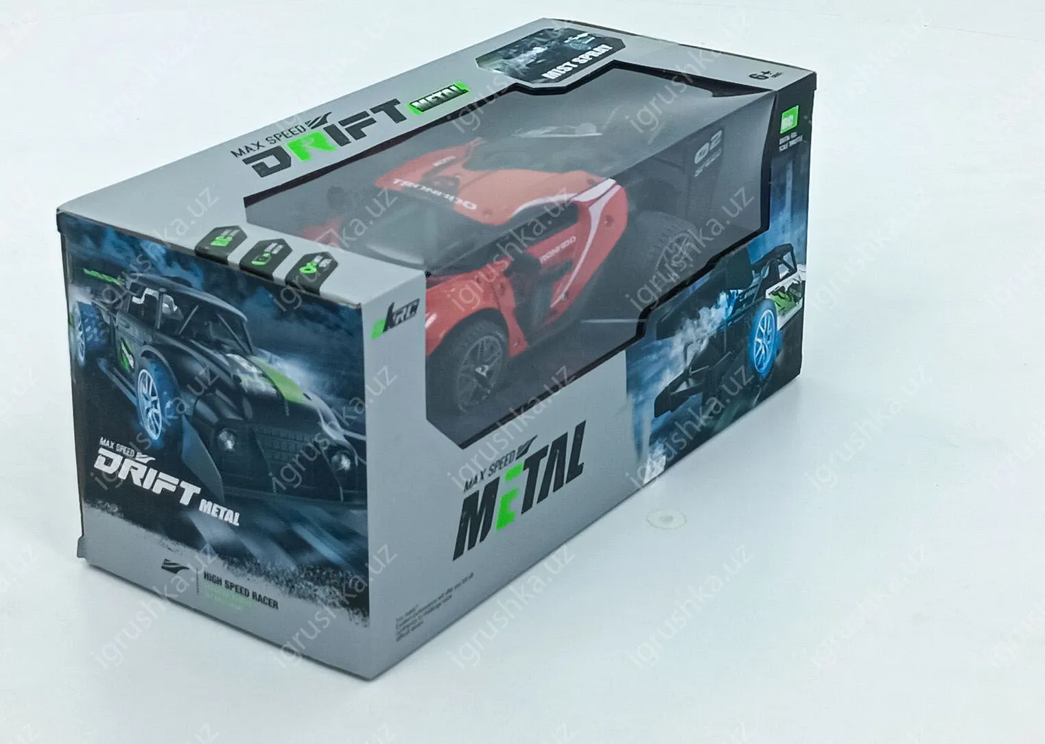 картинка Машинка на радиоуправлении, 2,4 ГГц металлические машинки с распылителем и светом, машинки Hot Wheels RC, электрическая спортивная гоночная игрушечная машинка с перезаряжаемыми батареями от магазина igrushka.uz