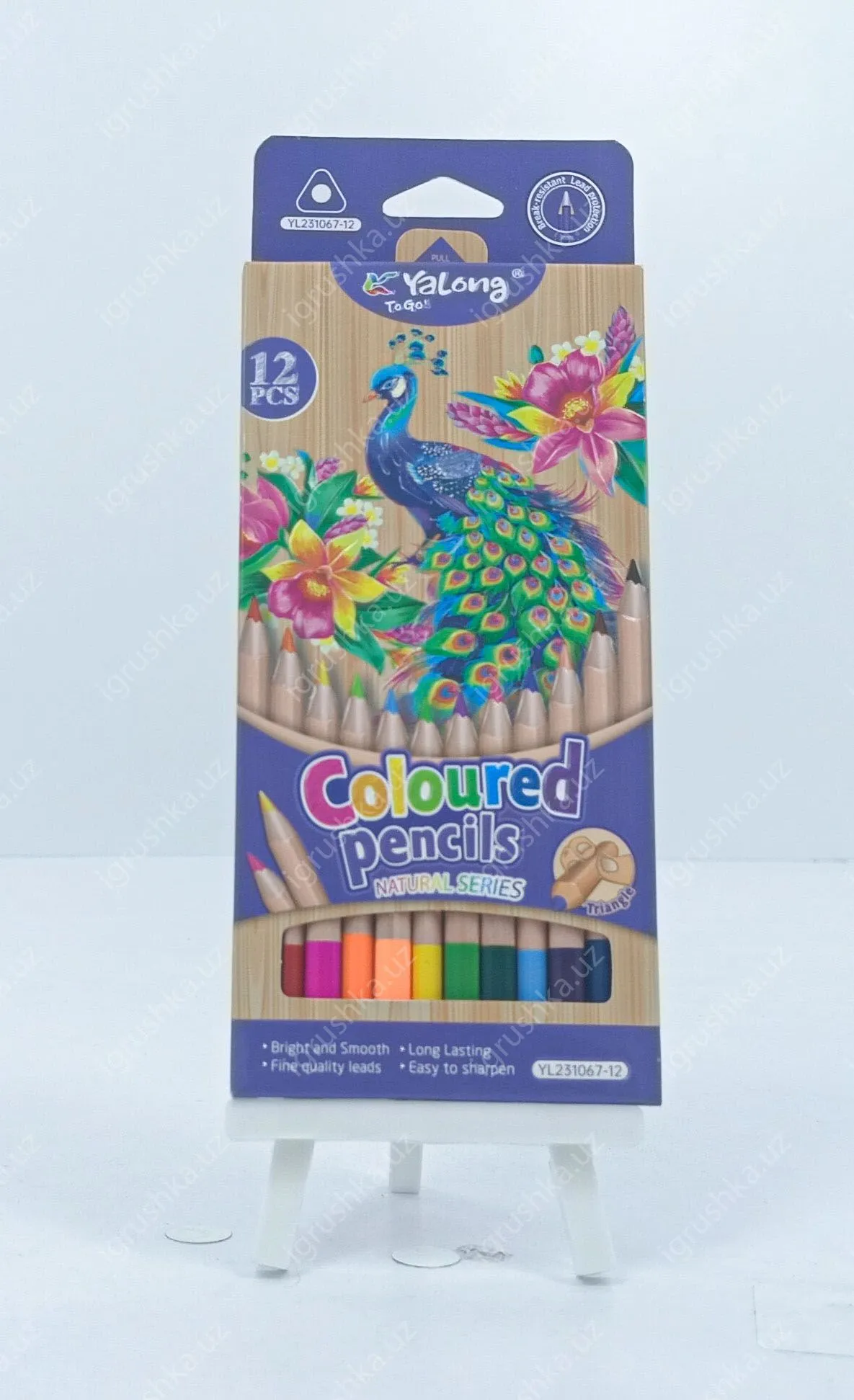 картинка Цветные карандаши для рисования Yalong YL231067-12 12 шт от магазина igrushka.uz