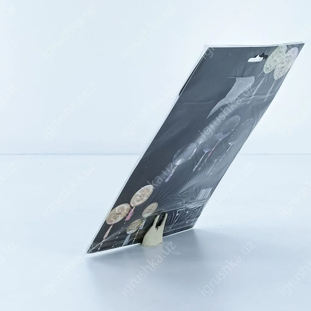 картинка Прозрачный латексный шар с белыми блестками 50 см. от магазина igrushka.uz