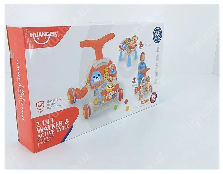 картинка Толкунок-ходунки и игровой стол Huanger HE0829 от магазина igrushka.uz