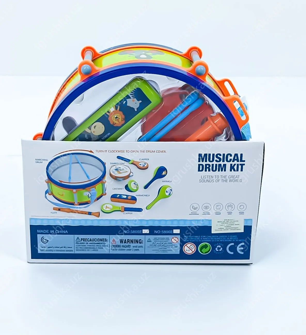 картинка Набор музыкальных инструментов "Зверята", 9 предметов от магазина igrushka.uz